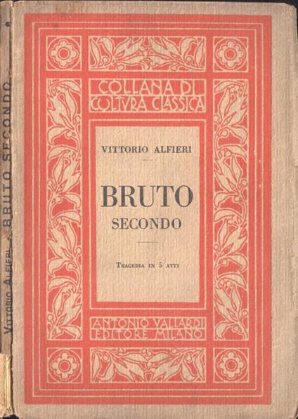 Bruto secondo - Vittorio Alfieri - copertina