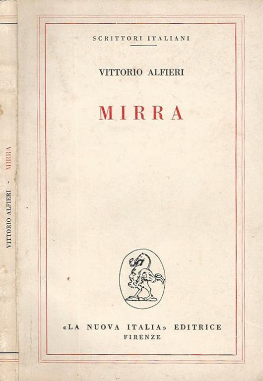 Mirra - Vittorio Alfieri - copertina