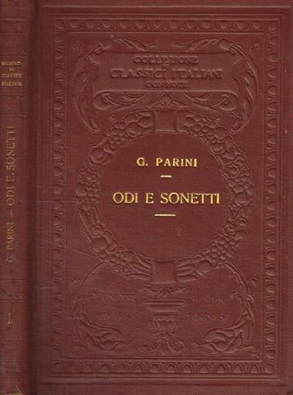 Odi e sonetti - Giuseppe Parini - copertina