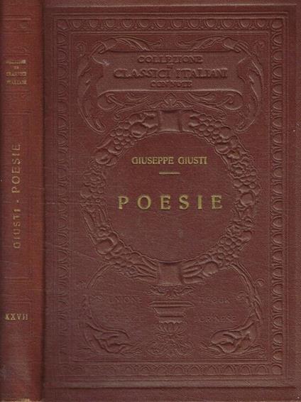 Poesie - Giuseppe Giusti - copertina