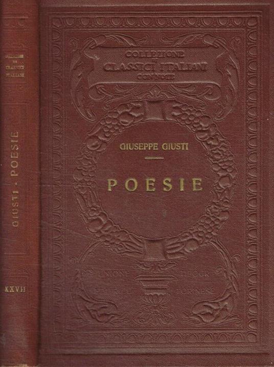 Poesie - Giuseppe Giusti - copertina