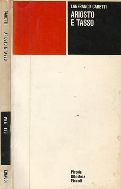 Ariosto e Tasso - Lanfranco Caretti - copertina