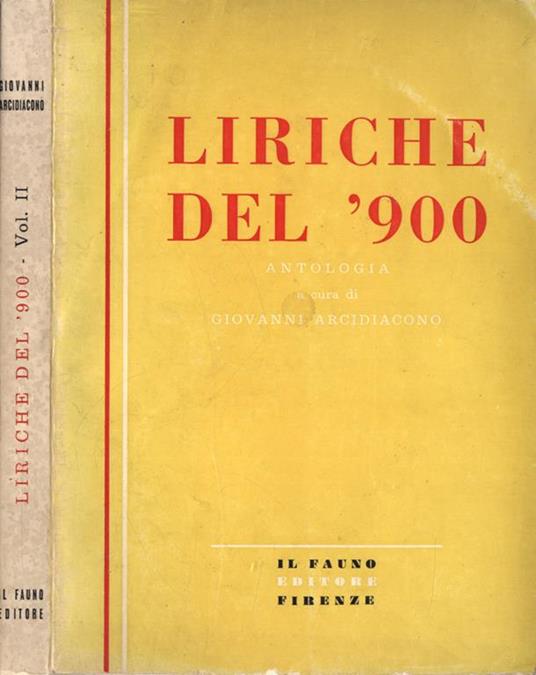 Liriche del '900 Vol. II - Giovanni Arcidiacono - copertina