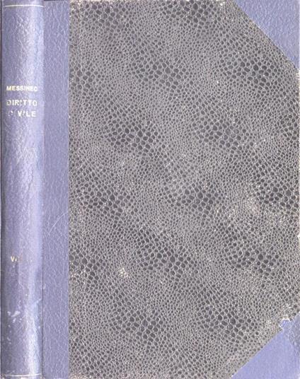 Diritto civile - Francesco Messineo - copertina