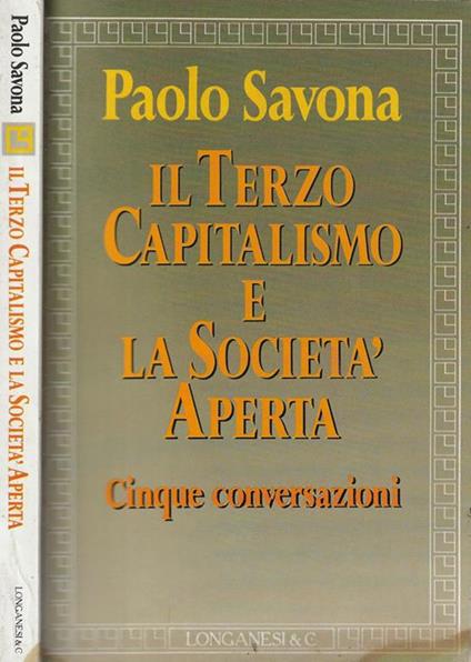 Il terzo capitalismo e la società aperta - Paolo Savona - copertina