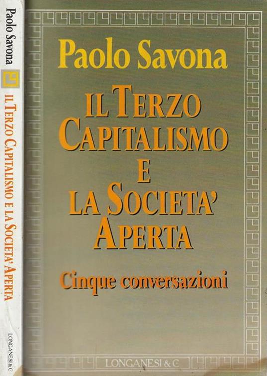 Il terzo capitalismo e la società aperta - Paolo Savona - copertina