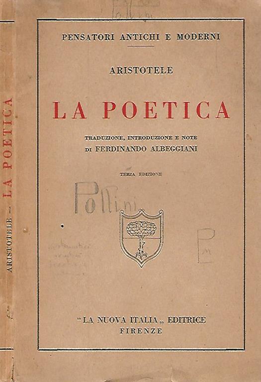La Poetica - Aristotele - copertina