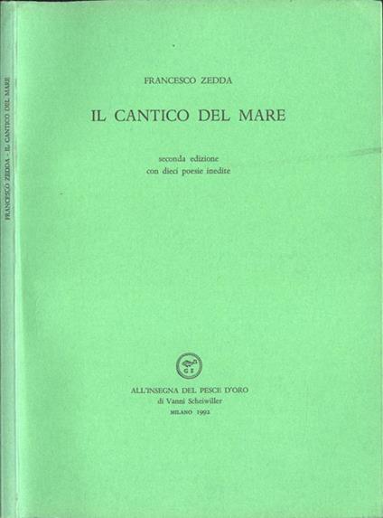 Il cantico del mare - Francesco Zedda - copertina