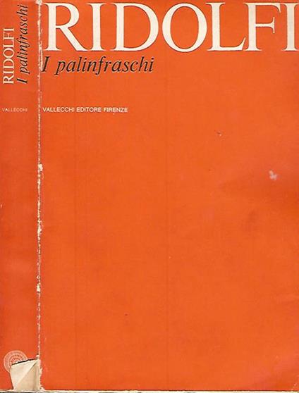 I palinfraschi - Roberto Ridolfi - copertina