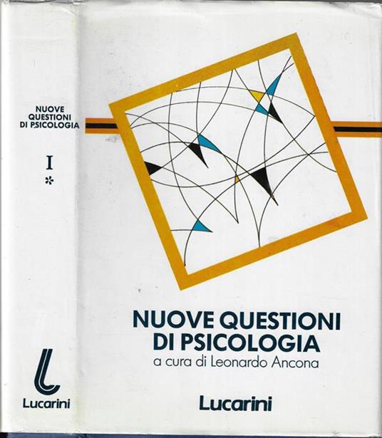 Nuove questioni di psicologia Volume I - Leonardo Ancona - copertina