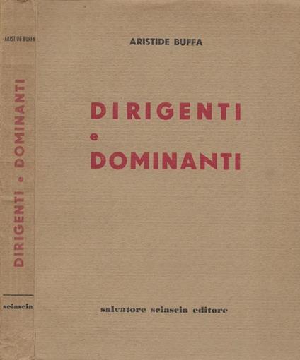 Dirigenti e dominanti - Aristide Buffa - copertina