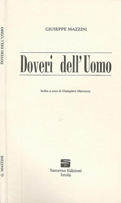 Doveri dell'Uomo - Giuseppe Mazzini - copertina