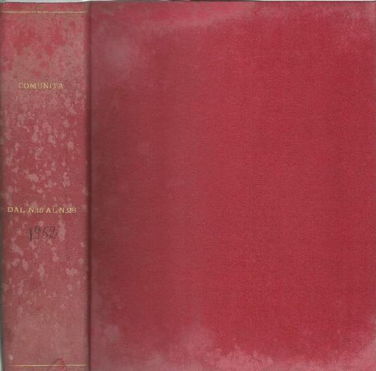 Comunità dal n.15 del 1952 al n.28 del 1954 - copertina