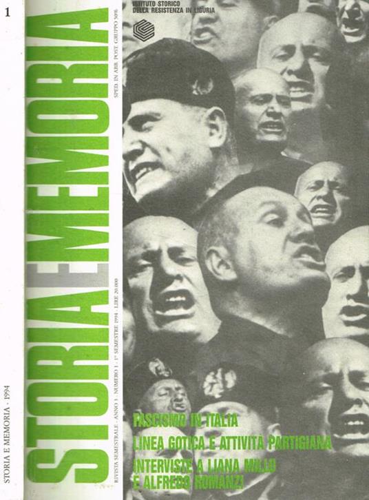 Storia e Memoria. Rivista semestrale anno 3 n.1, 1994 - copertina