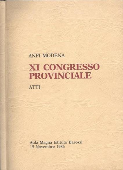 ANPI Modena - XI Congresso provinciale. Atti - copertina