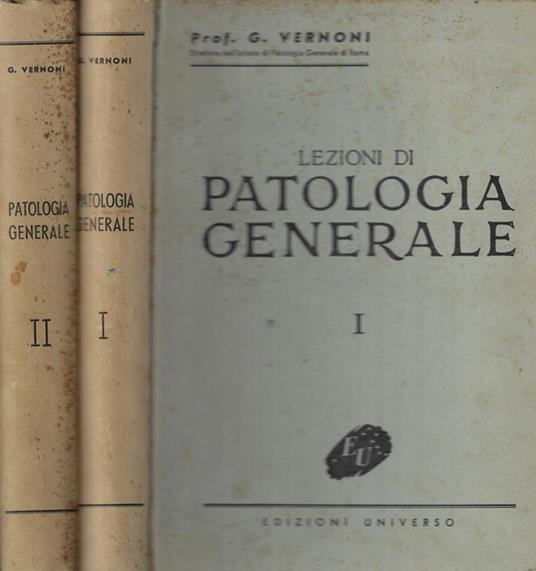 Lezioni di patologia generale - G. Vernoni - copertina
