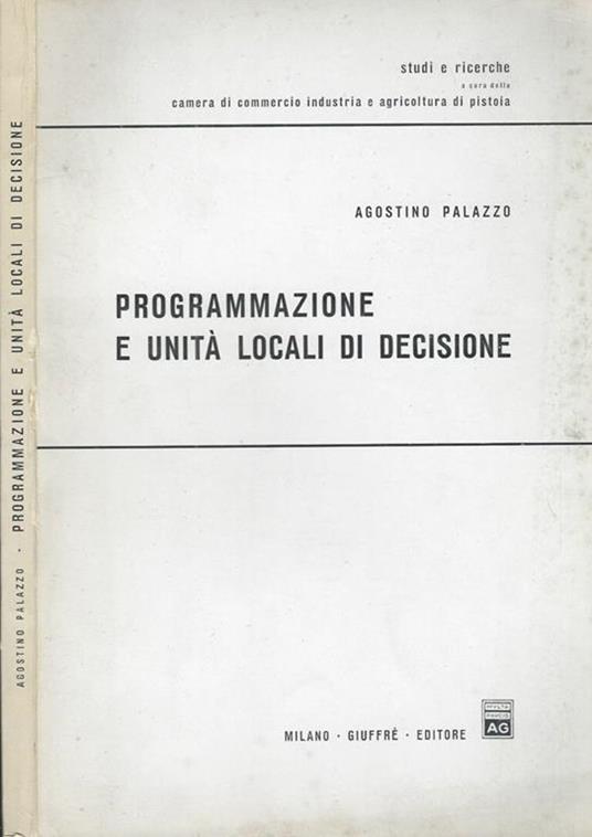 Programmazione e unità locali di decisione - Agostino Palazzo - copertina