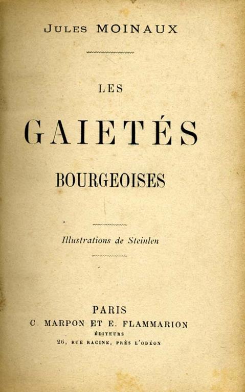Les Gaietes Bourgeoises - copertina