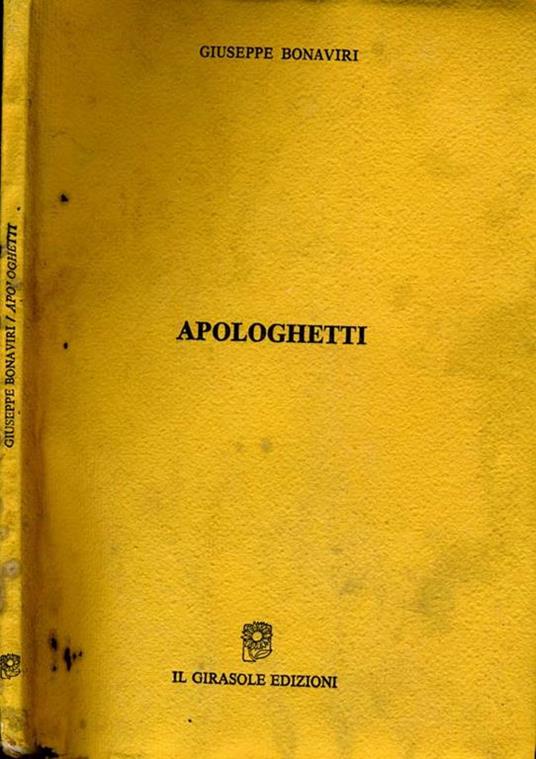 Apologhetti - Giuseppe Bonaviri - copertina