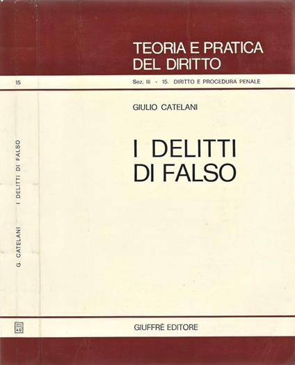 I Delitti del Falso - Giulio Catelani - copertina