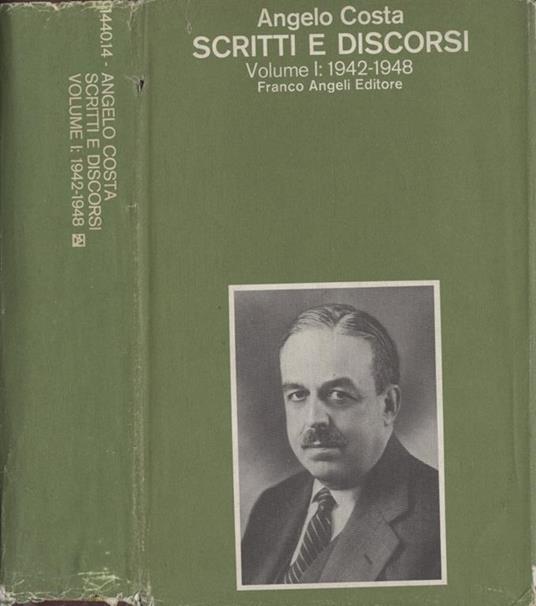 Scritti e discorsi - Angelo Costa - copertina