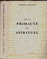 De la primauté du spirituel