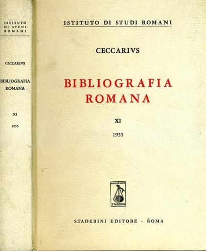 Bibliografia Romana - Ceccarius - copertina