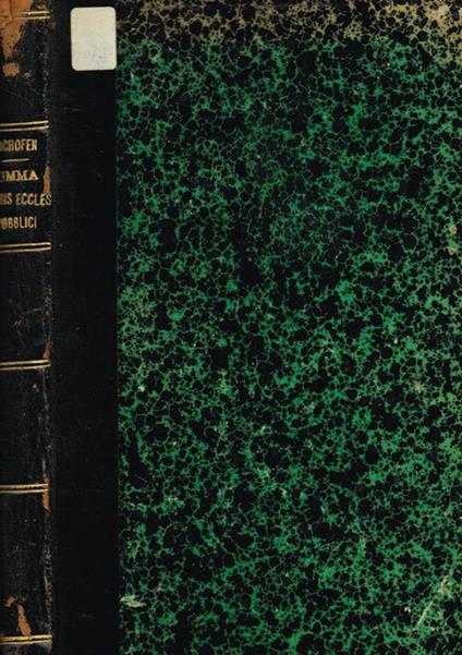 Summa juris ecclesiastici publici - Augustinus Bachofen - copertina