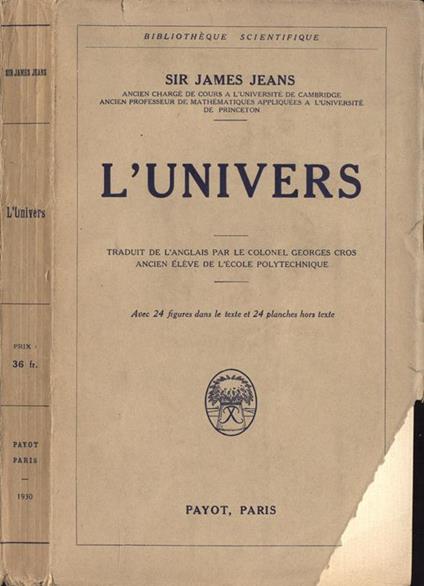 L' univers - James Jeans - copertina