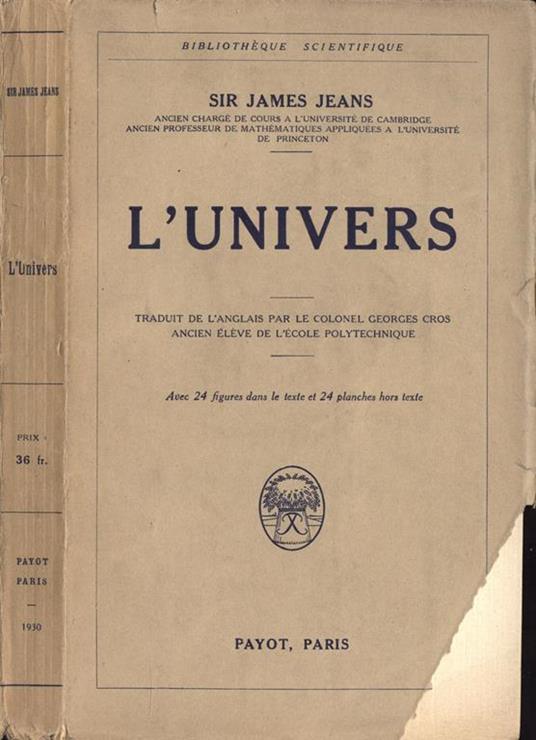 L' univers - James Jeans - copertina
