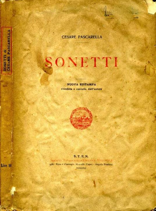 Sonetti - Cesare Pascarella - copertina