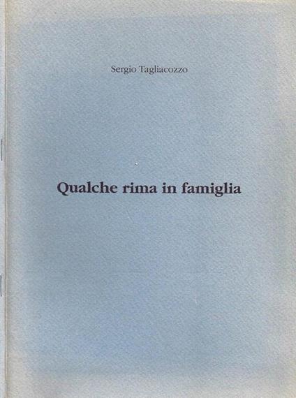 Qualche Rima in Famiglia - Sergio Tagliacozzo - copertina