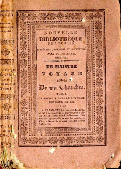 Voyage de ma chambre - Joseph de Maistre - copertina