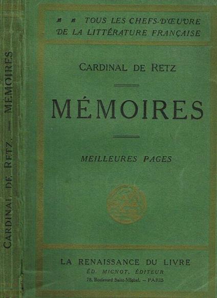 Memoires. Meilleures pages - Jean-François Paul de Gondi - copertina