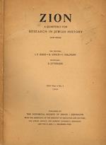 Zion a quarterly for research in jewish history