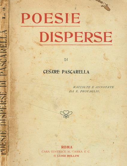 Poesie disperse - Cesare Pascarella - copertina