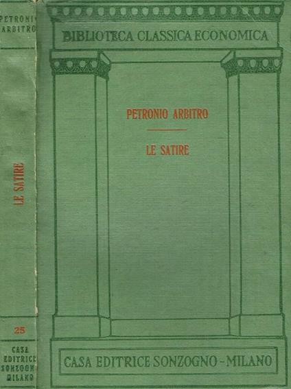 Le satire - Arbitro Petronio - copertina