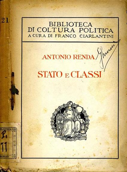 Stato e Classi - Antonio Renda - copertina