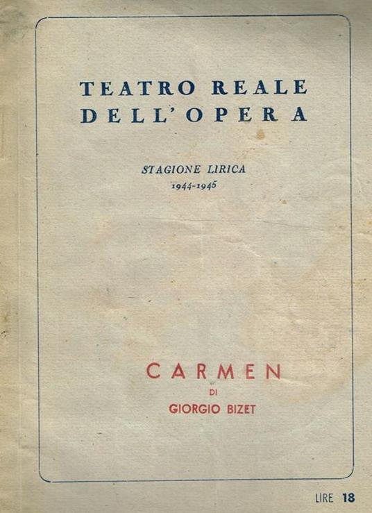 Carmen. Stagione lirica - Georges Bizet - copertina
