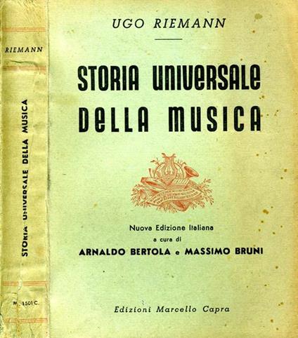 Storia Universale della Musica - Ugo Riemann - copertina