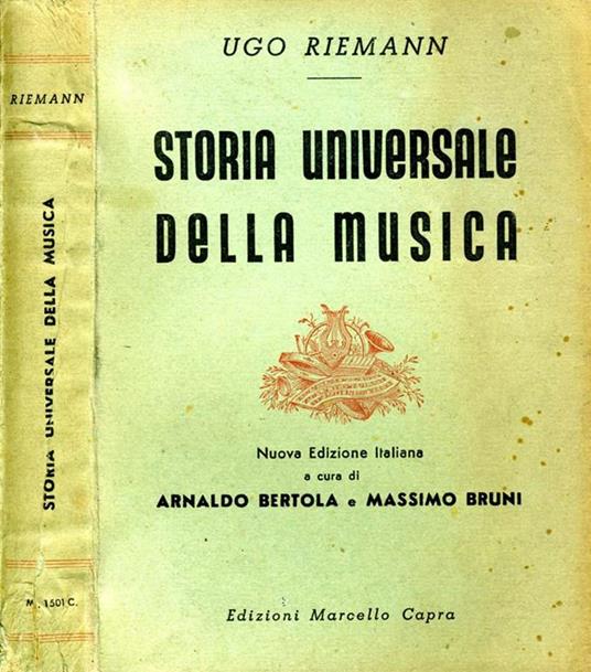 Storia Universale della Musica - Ugo Riemann - copertina