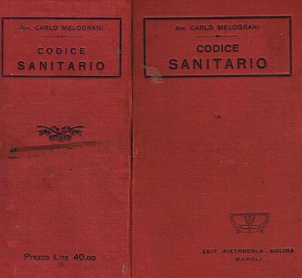 Codice sanitario - Carlo Melograni - copertina