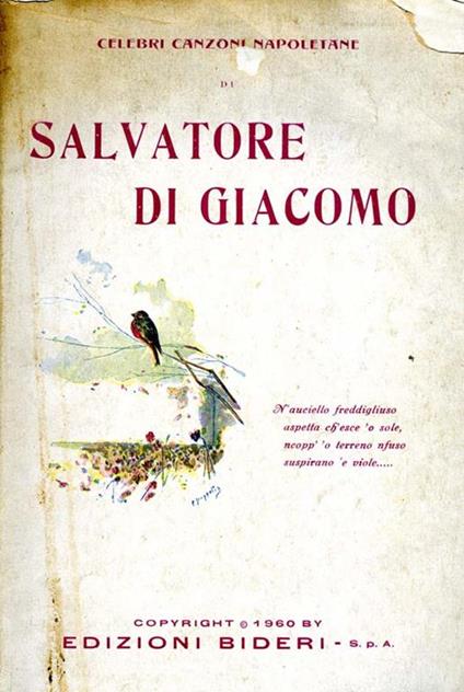 Canzoni Napoletane - Salvatore Di Giacomo - copertina