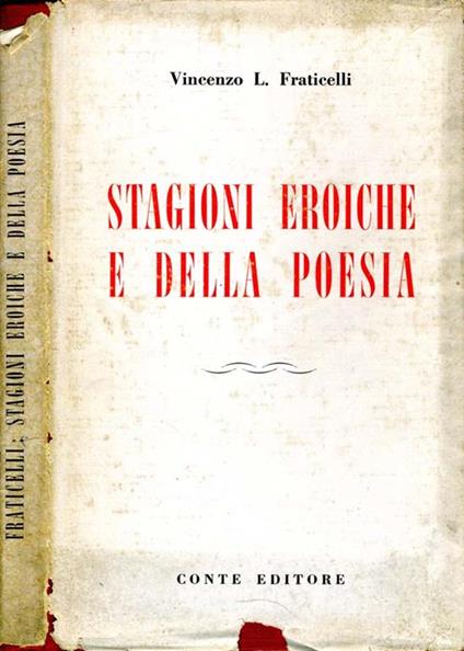 Stagioni Eroiche e della Poesia - Vincenzo L. Fraticelli - copertina