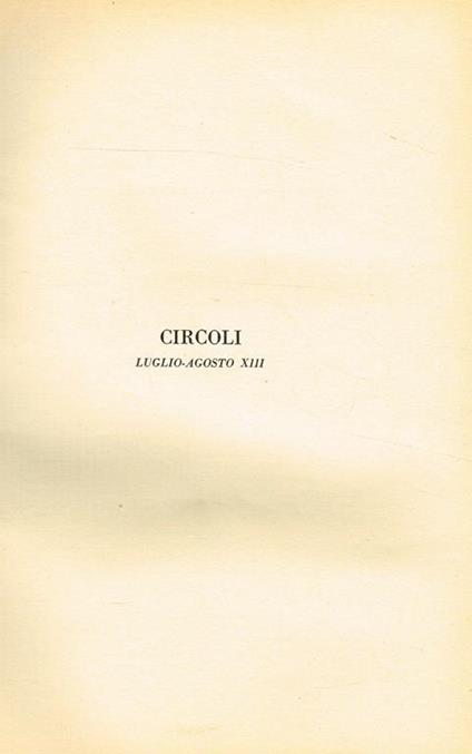 Circoli Anno V N.5-6. Rivista Mensile di Letteratura e Critica - Adriano Grande - copertina