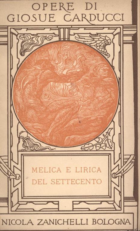 Melica e lirica del Settecento - Giosuè Carducci - copertina
