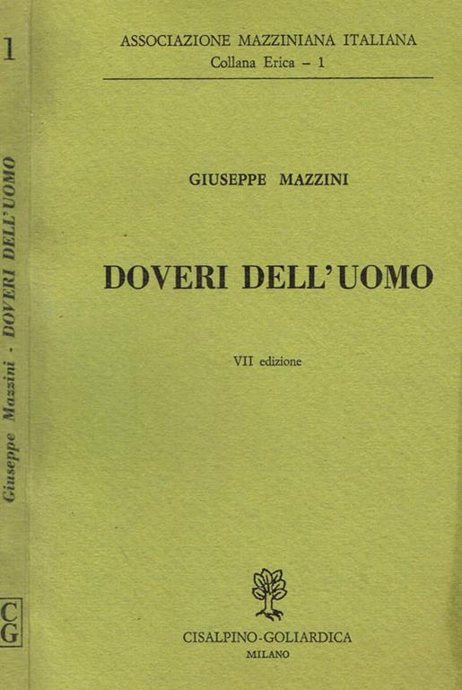 Doveri dell'uomo - Giuseppe Mazzini - copertina