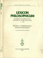 LeXIcon Philosophicum. Quaderni di terminologia filosofica e storia delle idee 7-1994