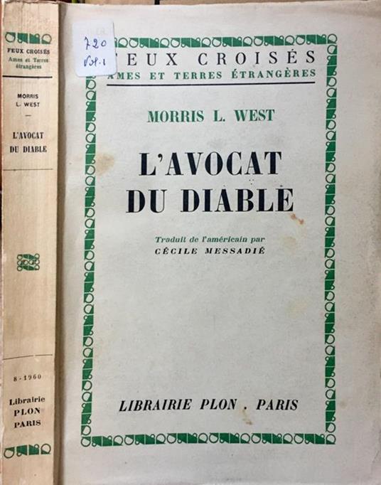 L' avocat du Diable - Morris West - copertina