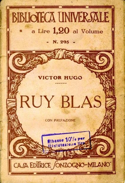 Ruy Blas - Victor Hugo - copertina